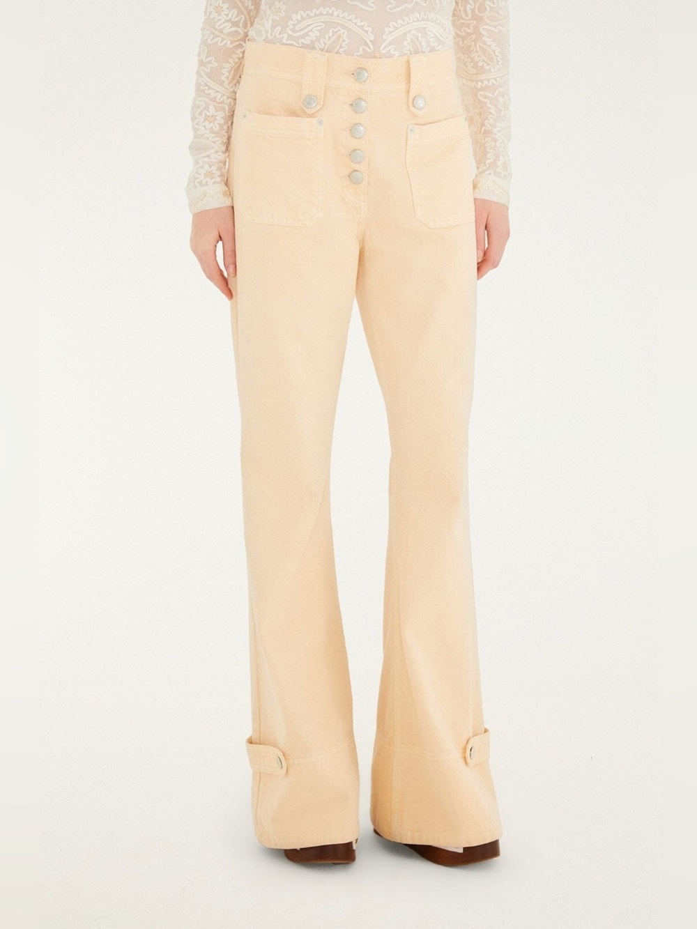 Farm Rio Buttoned Flare Pants - Picture 6 of 12